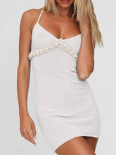 Flower Halter Neck Mini Dress